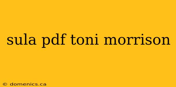 sula pdf toni morrison