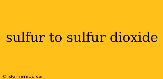 sulfur to sulfur dioxide