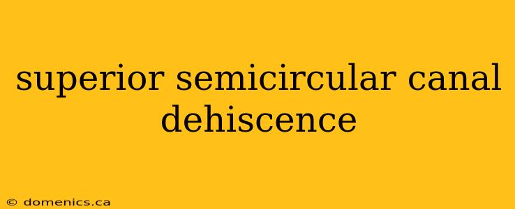 superior semicircular canal dehiscence