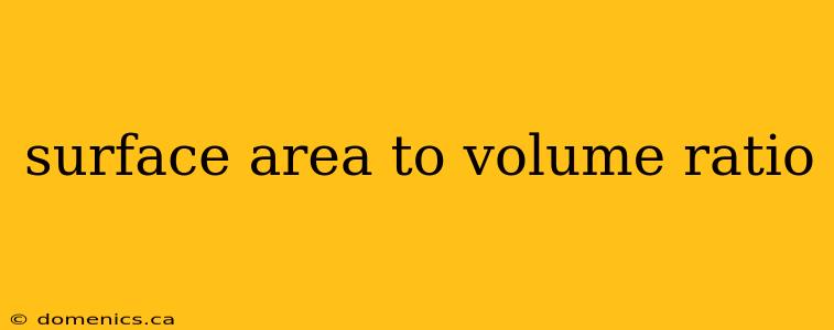 surface area to volume ratio