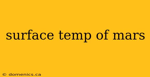 surface temp of mars