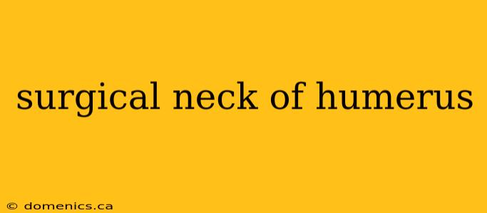 surgical neck of humerus