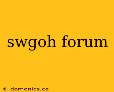 swgoh forum