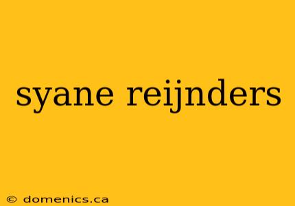 syane reijnders