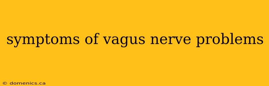 symptoms of vagus nerve problems