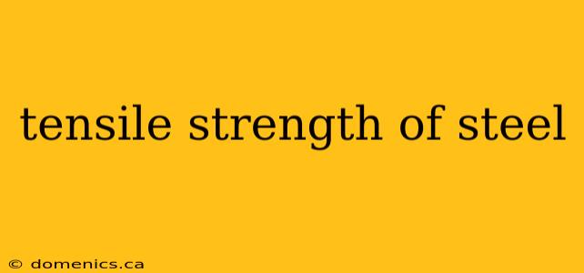 tensile strength of steel