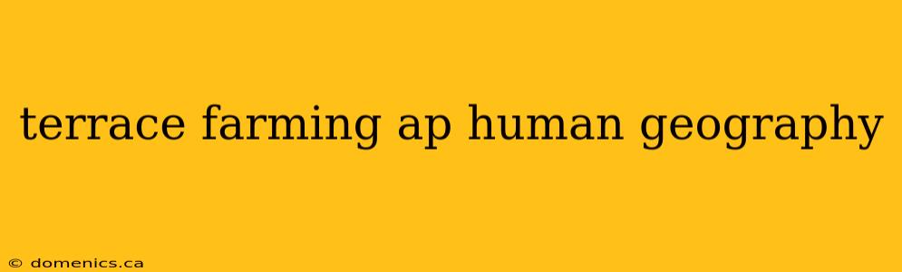 terrace farming ap human geography
