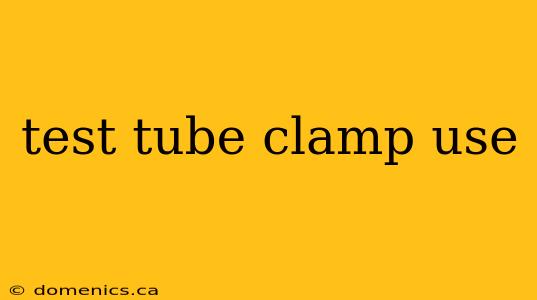 test tube clamp use