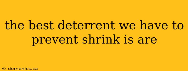 the best deterrent we have to prevent shrink is are