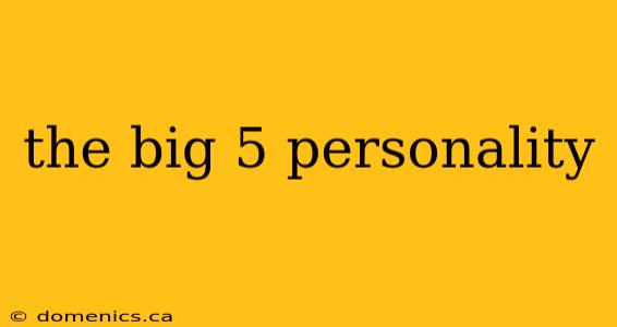 the big 5 personality