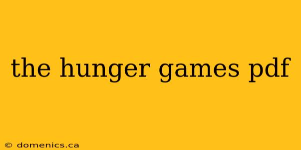 the hunger games pdf