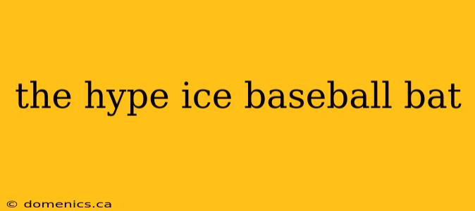 the hype ice baseball bat