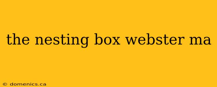 the nesting box webster ma