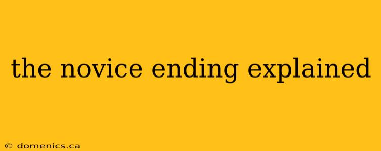 the novice ending explained