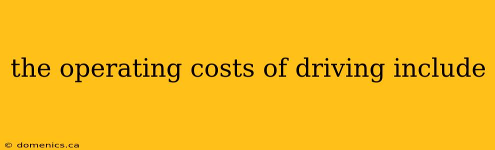 the operating costs of driving include