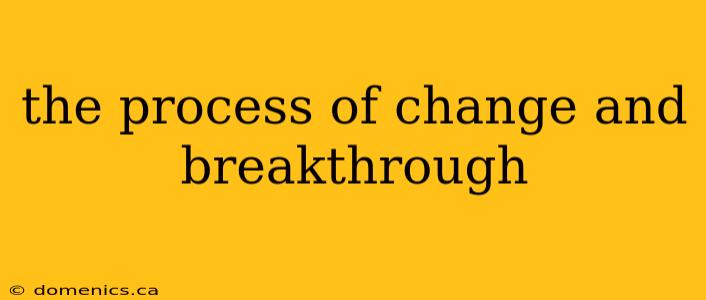 the process of change and breakthrough