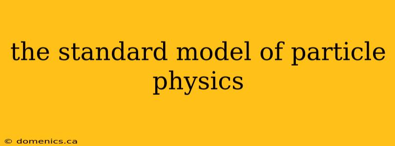 the standard model of particle physics