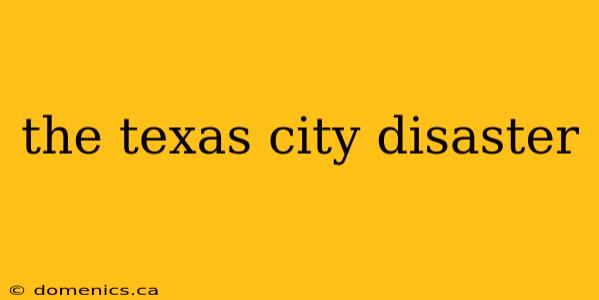 the texas city disaster