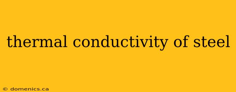 thermal conductivity of steel
