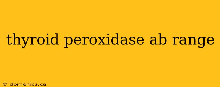 thyroid peroxidase ab range