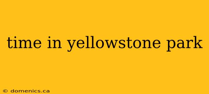 time in yellowstone park