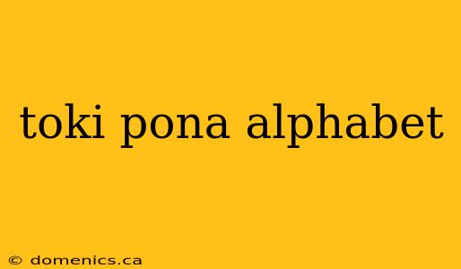 toki pona alphabet