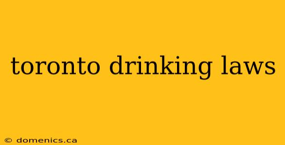 toronto drinking laws