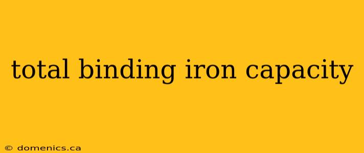 total binding iron capacity