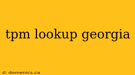 tpm lookup georgia