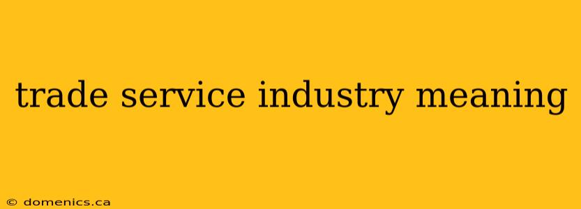 trade service industry meaning