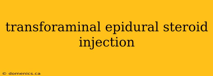 transforaminal epidural steroid injection