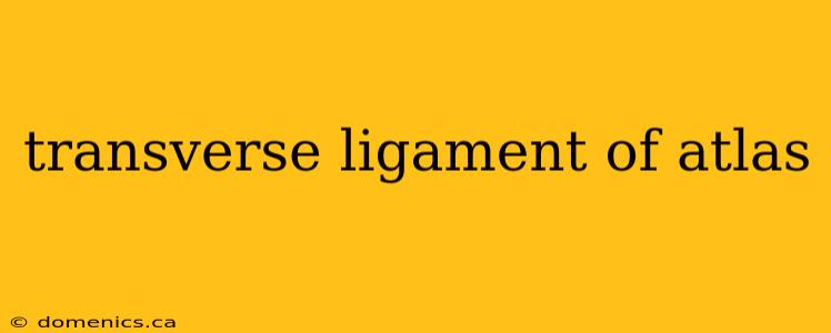 transverse ligament of atlas