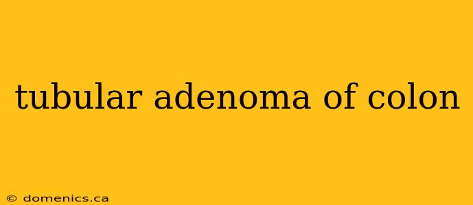 tubular adenoma of colon