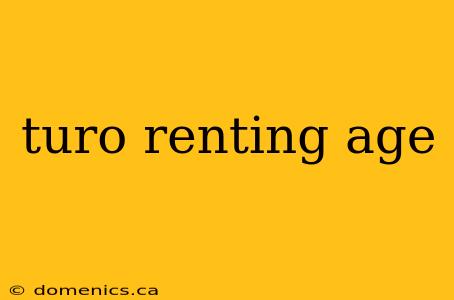 turo renting age