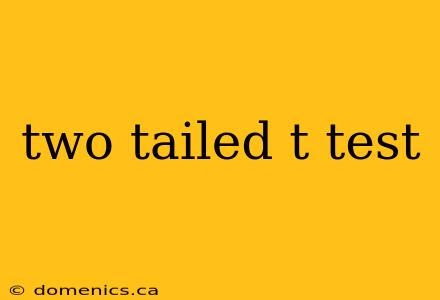 two tailed t test