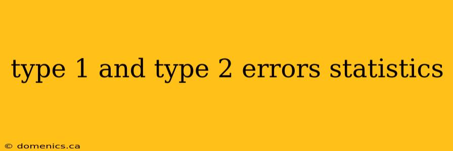 type 1 and type 2 errors statistics