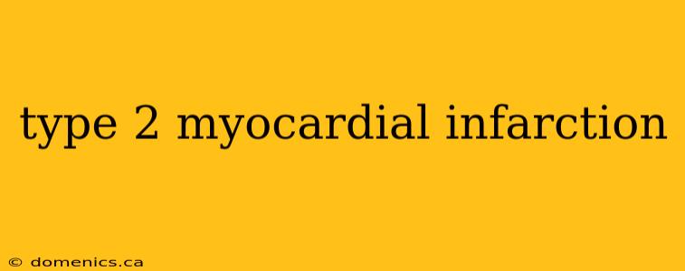 type 2 myocardial infarction