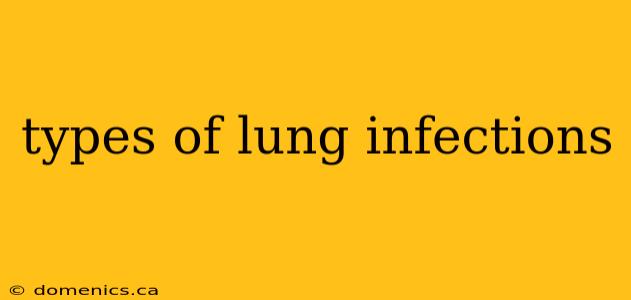 types of lung infections