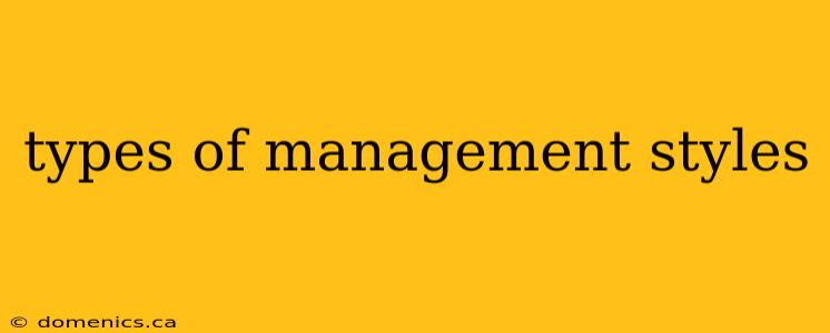 types of management styles