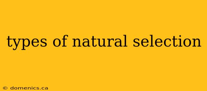 types of natural selection