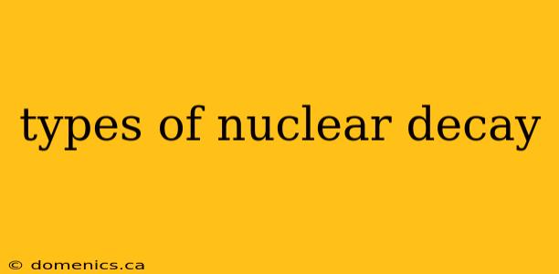 types of nuclear decay