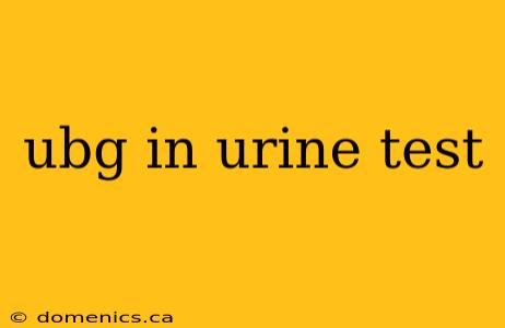 ubg in urine test