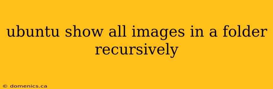 ubuntu show all images in a folder recursively