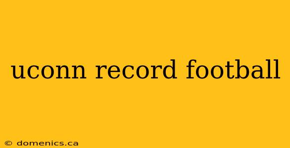 uconn record football