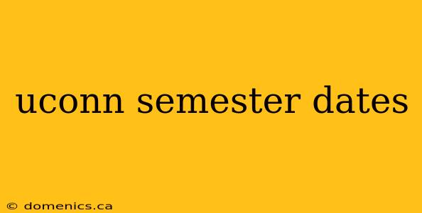 uconn semester dates