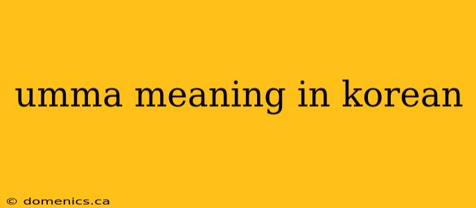 umma meaning in korean