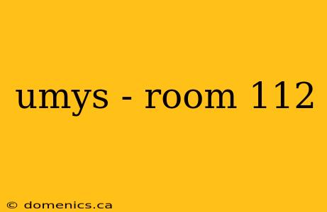 umys - room 112