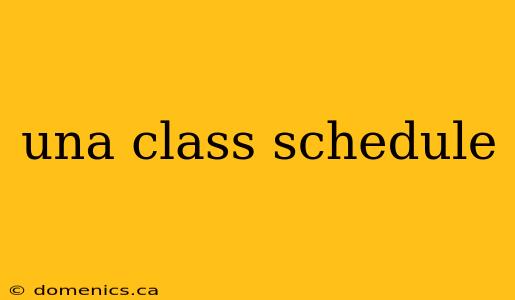 una class schedule