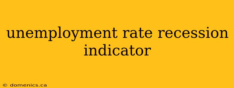 unemployment rate recession indicator