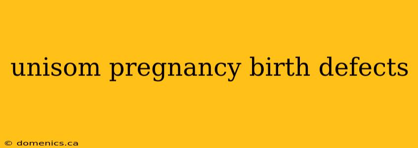 unisom pregnancy birth defects